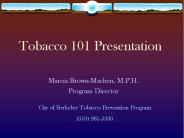 Tobacco 101 Presentation