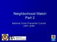 Neighborhood Watch Part 2 PowerPoint PPT Presentation