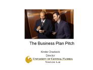 The Business Plan Pitch