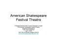 American Shakespeare Festival Theatre PowerPoint PPT Presentation