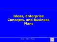 Ideas, Enterprise Concepts, and Business Plans PowerPoint PPT Presentation