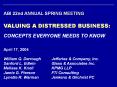ABI 22nd ANNUAL SPRING MEETING VALUING A DISTRESSED PowerPoint PPT Presentation