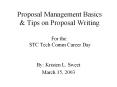 Proposal Management Basics & Tips on Proposal Writing For PowerPoint PPT Presentation