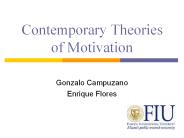 Contemporary Theories of Motivation