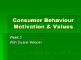 Consumer Behaviour Motivation PowerPoint PPT Presentation