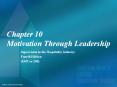Chapter 10 Motivation Through Leadership Supervision in the PowerPoint PPT Presentation
