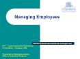 Managing Employees PowerPoint PPT Presentation