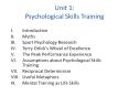 Unit 1: Psychological Skills Training PowerPoint PPT Presentation