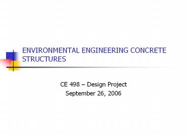 ENVIRONMENTAL ENGINEERING CONCRETE STRUCTURES