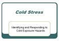 Cold Stress Identifying and Responding to Cold Exposure PowerPoint PPT Presentation