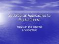 Sociological Approaches to Mental Illness Focus on the PowerPoint PPT Presentation