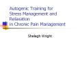 Autogenic Training for Stress Management and Relaxation in PowerPoint PPT Presentation