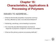 Chapter 15: Characteristics, Applications