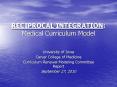RECIPROCAL INTEGRATION: Medical Curriculum Model PowerPoint PPT Presentation