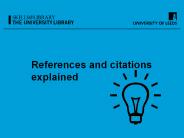 References and citations explained
