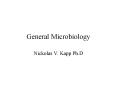 General Microbiology PowerPoint PPT Presentation