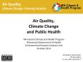 Air Quality, Climate Change and Public Health PowerPoint PPT Presentation