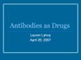 Antibodies as Drugs PowerPoint PPT Presentation