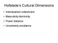 Hofstede’s Cultural Dimensions PowerPoint PPT Presentation