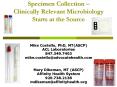 Specimen Collection – Clinically Relevant Microbiology Starts at the Source PowerPoint PPT Presentation