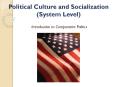 Political Culture and Socialization (System Level) PowerPoint PPT Presentation