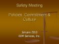 Safety Meeting Policies, Commitment & Culture PowerPoint PPT Presentation
