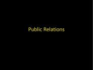 Public Relations