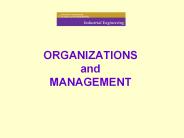 ORGANIZATIONS and MANAGEMENT