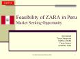 Feasibility of ZARA in Peru Market Seeking Opportunity PowerPoint PPT Presentation