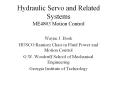 Hydraulic Servo and Related Systems ME4803 Motion Control PowerPoint PPT Presentation