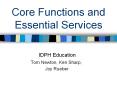 Core Functions and Essential Services PowerPoint PPT Presentation