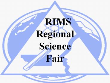 RIMS Regional Science            Fair