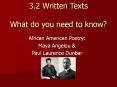 3.2 Written Texts What do you need to know? PowerPoint PPT Presentation