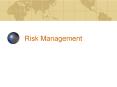 Risk Management PowerPoint PPT Presentation