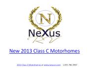 New 2013 Class C Motorhomes by NeXus RV