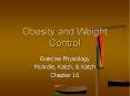 Obesity and Weight Control PowerPoint PPT Presentation