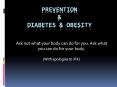 PREVENTION & DIABETES & OBESITY PowerPoint PPT Presentation