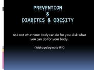 PREVENTION & DIABETES & OBESITY
