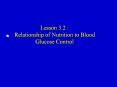 Lesson 3.2 : Relationship of Nutrition to Blood Glucose Control PowerPoint PPT Presentation