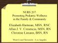 NURS 207: Promoting Pediatric Wellness in the Family & Community PowerPoint PPT Presentation