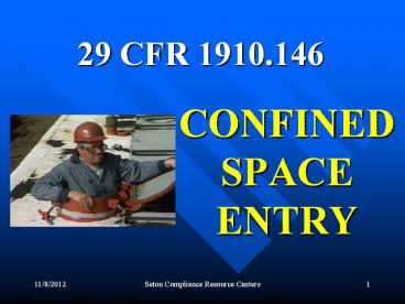CONFINED SPACE ENTRY