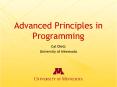 Advanced Principles in Programming PowerPoint PPT Presentation