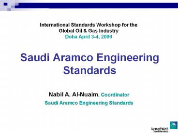 Saudi Aramco Engineering Standards