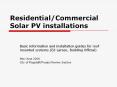 Residential/Commercial Solar PV installations PowerPoint PPT Presentation