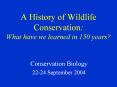 Conservation Biology PowerPoint PPT Presentation