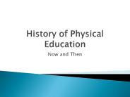 History of Physical Education