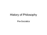 History of Philosophy