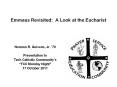 Emmaus Revisited: A Look at the Eucharist PowerPoint PPT Presentation