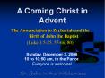 A Coming Christ in Advent PowerPoint PPT Presentation
