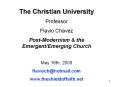 The Christian University Professor Flavio Chavez PowerPoint PPT Presentation